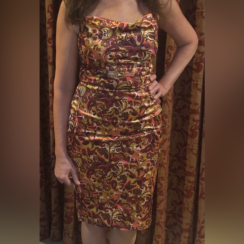 Elegant Floral velvet Dress